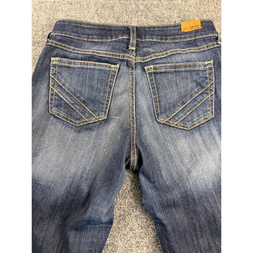 Ariat Denim Perfect Rise Trouser Jeans Dark Wash Wide Leg 29S Western - Picture 4 of 10